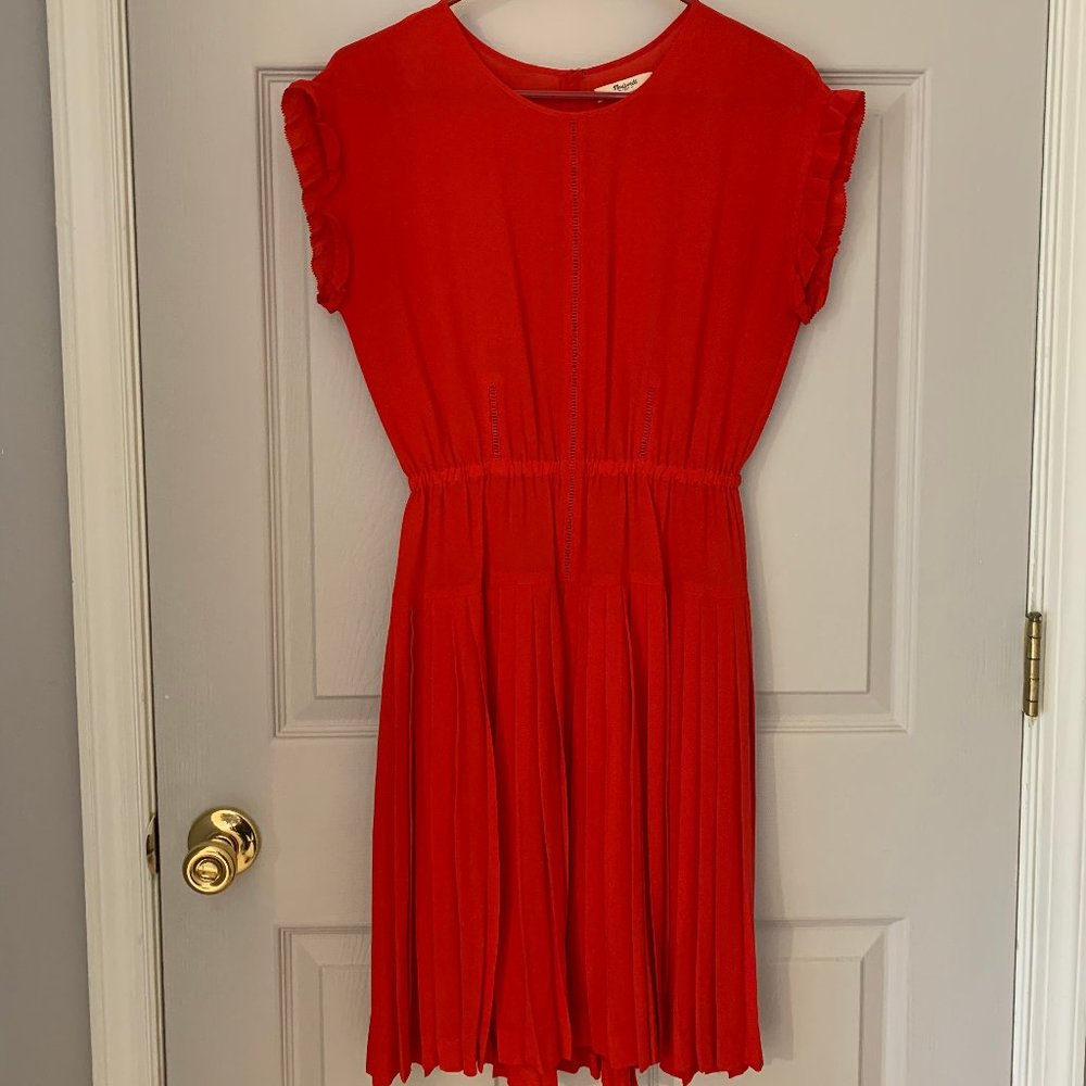 Madewell red silk dress (like new!)